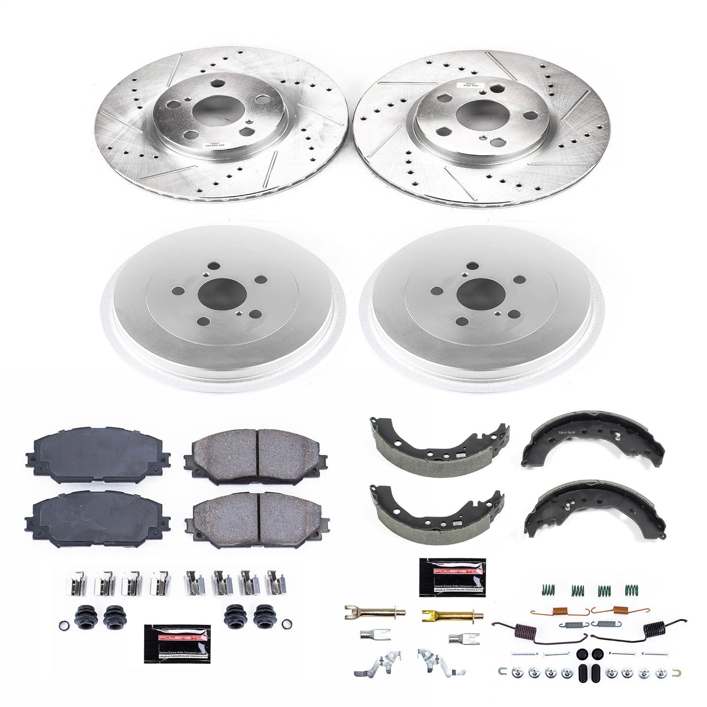PowerStop Front & Rear Z23 Evolution Sport Brake Kit | Toyota Corolla (09-19) (K15260DK)