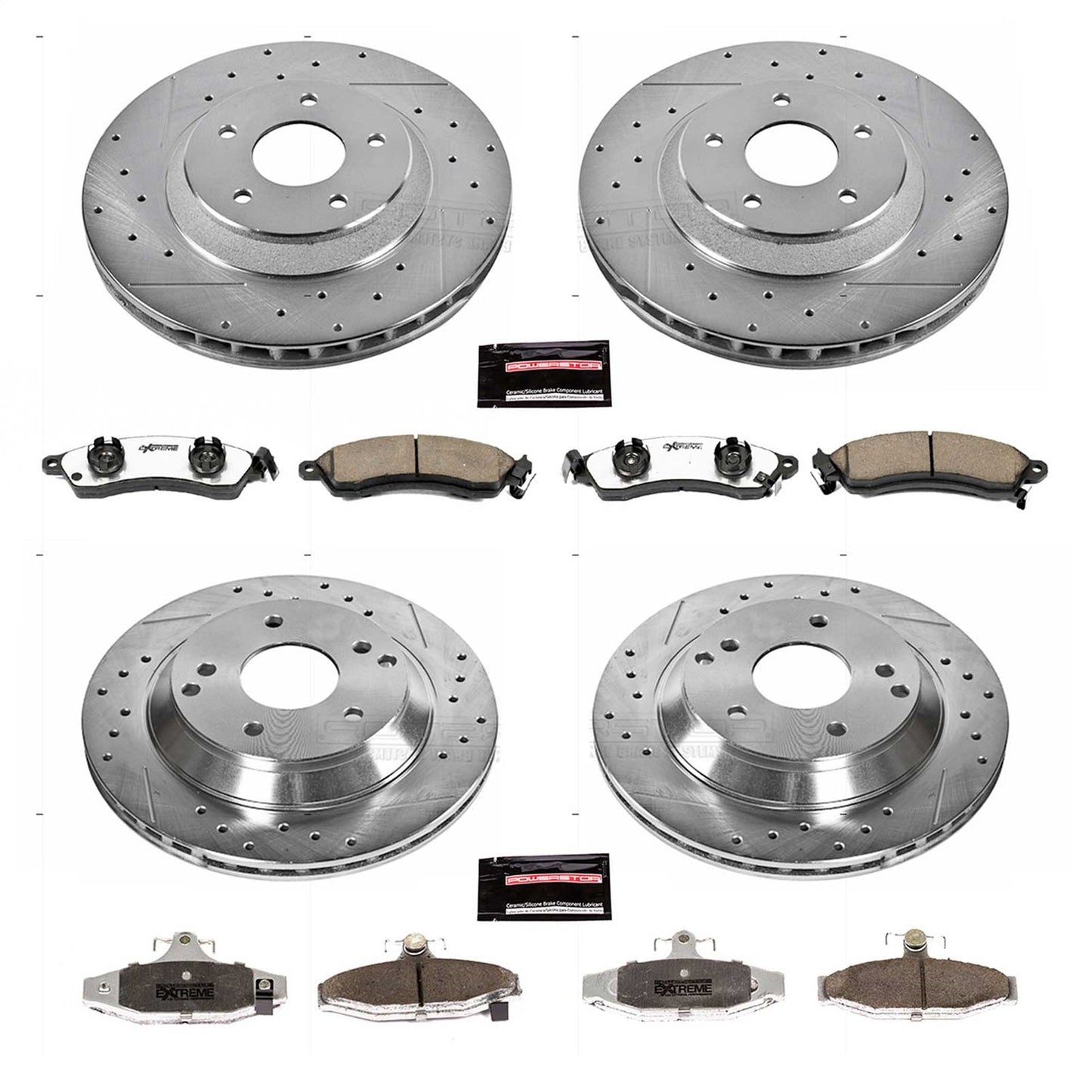 PowerStop Front & Rear Z26 Street Warrior Brake Kit | Chevrolet Corvette (88-96) (K1528-26)