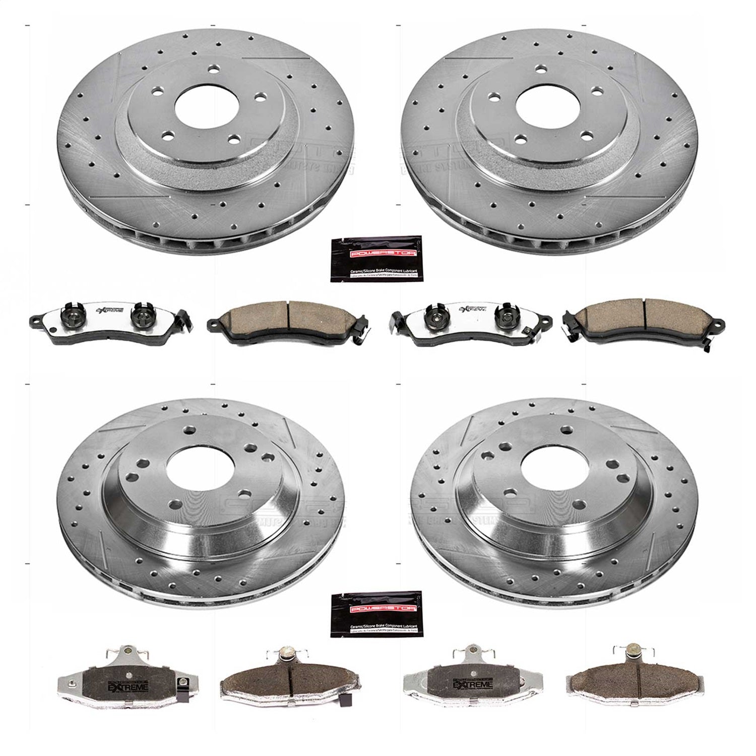 PowerStop Front & Rear Z26 Street Warrior Brake Kit | Chevrolet Corvette (88-96) (K1528-26)