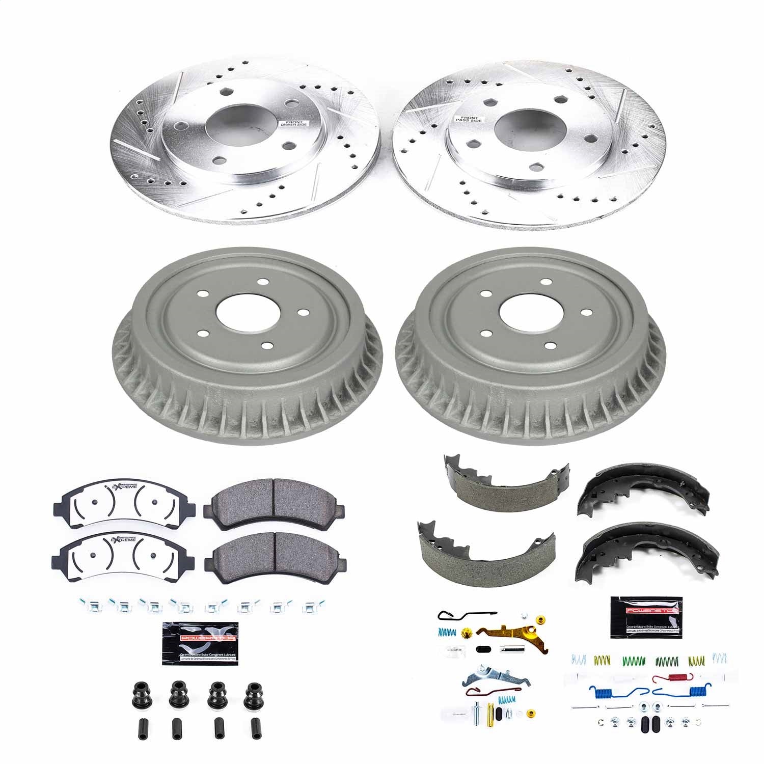 PowerStop Front & Rear Z36 Truck & Tow Brake Kit | Chevrolet S10 (98-03) (K15428DK-36)