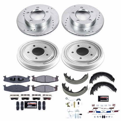 PowerStop Front & Rear Z23 Evolution Sport Brake Kit | Ford Bronco (94-96) (K15461DK)