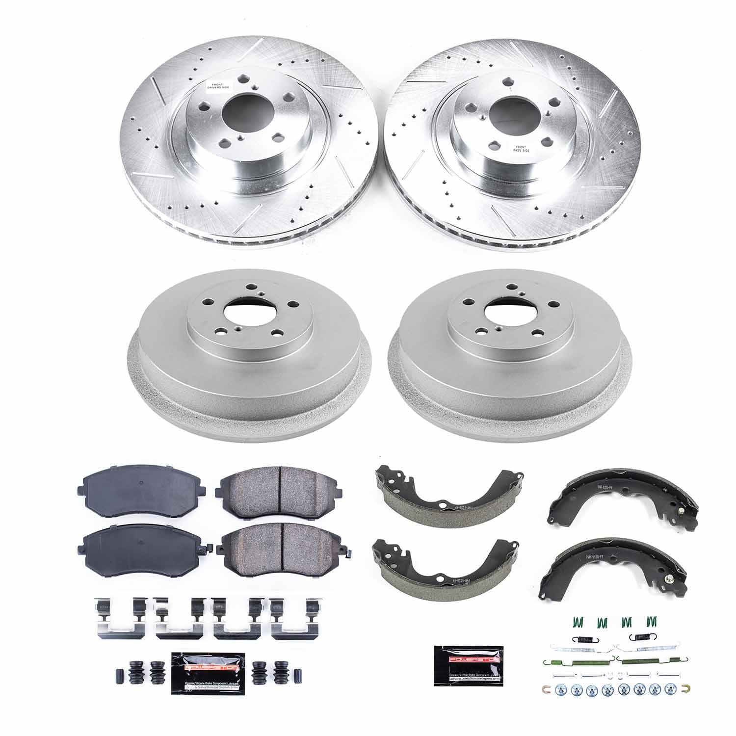 PowerStop Front & Rear Z23 Evolution Brake Kit | Subaru Forester (03-08) (K15467DK)