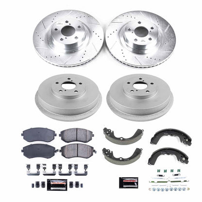 PowerStop Front & Rear Z23 Evolution Brake Kit | Subaru Forester (03-08) (K15467DK)