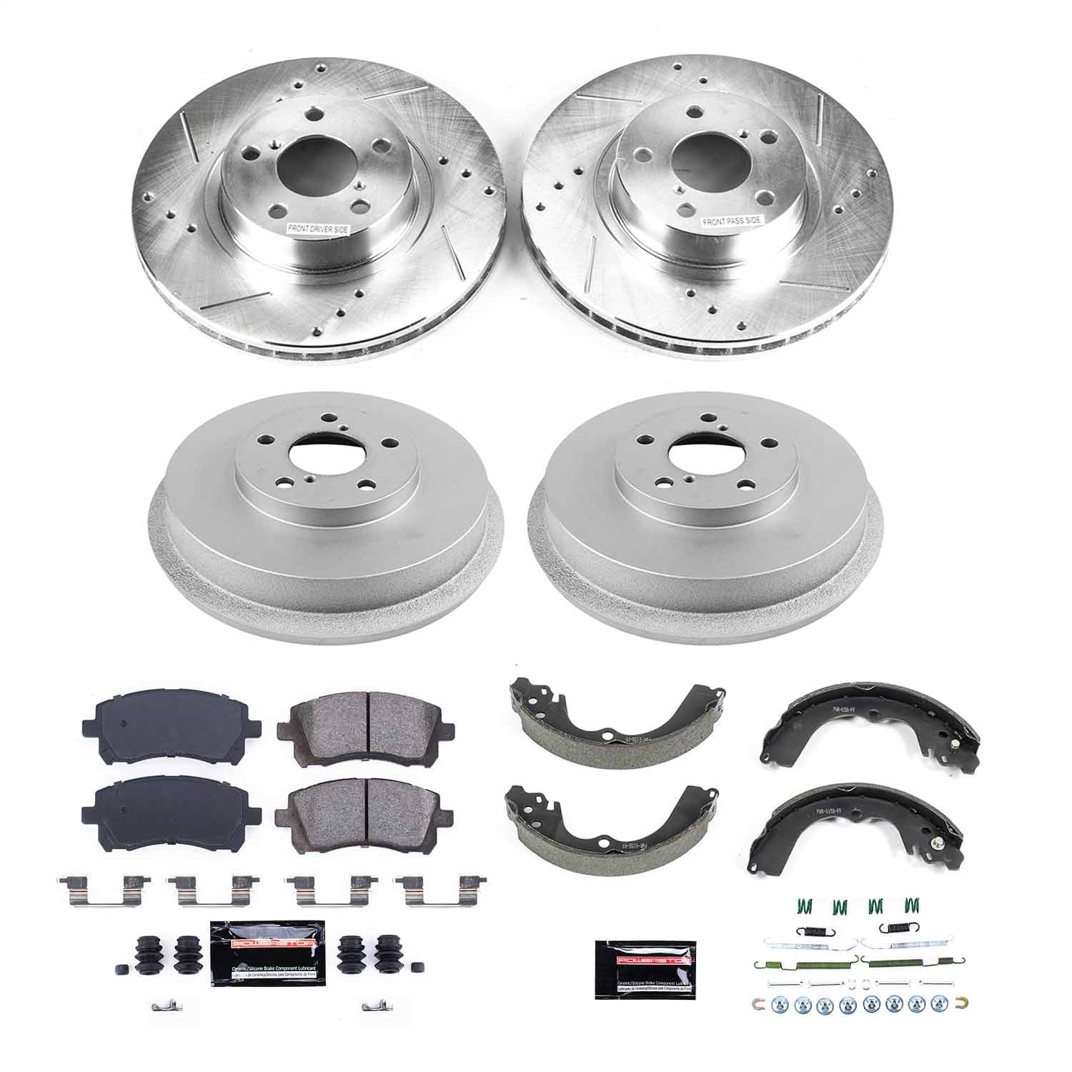 PowerStop Front & Rear Z23 Evolution Brake Kit | Subaru Forester (98-02) (K15468DK)