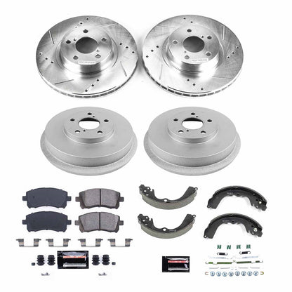 PowerStop Front & Rear Z23 Evolution Brake Kit | Subaru Forester (98-02) (K15468DK)