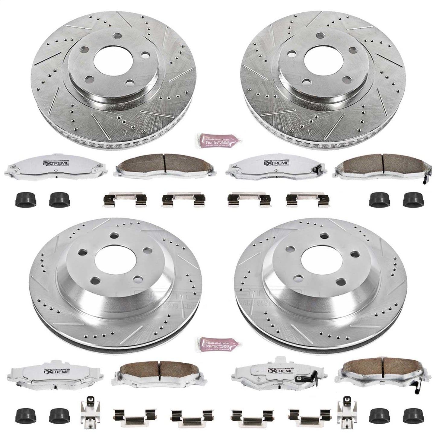 PowerStop Front & Rear Z26 Street Warrior Brake Kit | Chevrolet Camaro (98-02) (K1548-26)