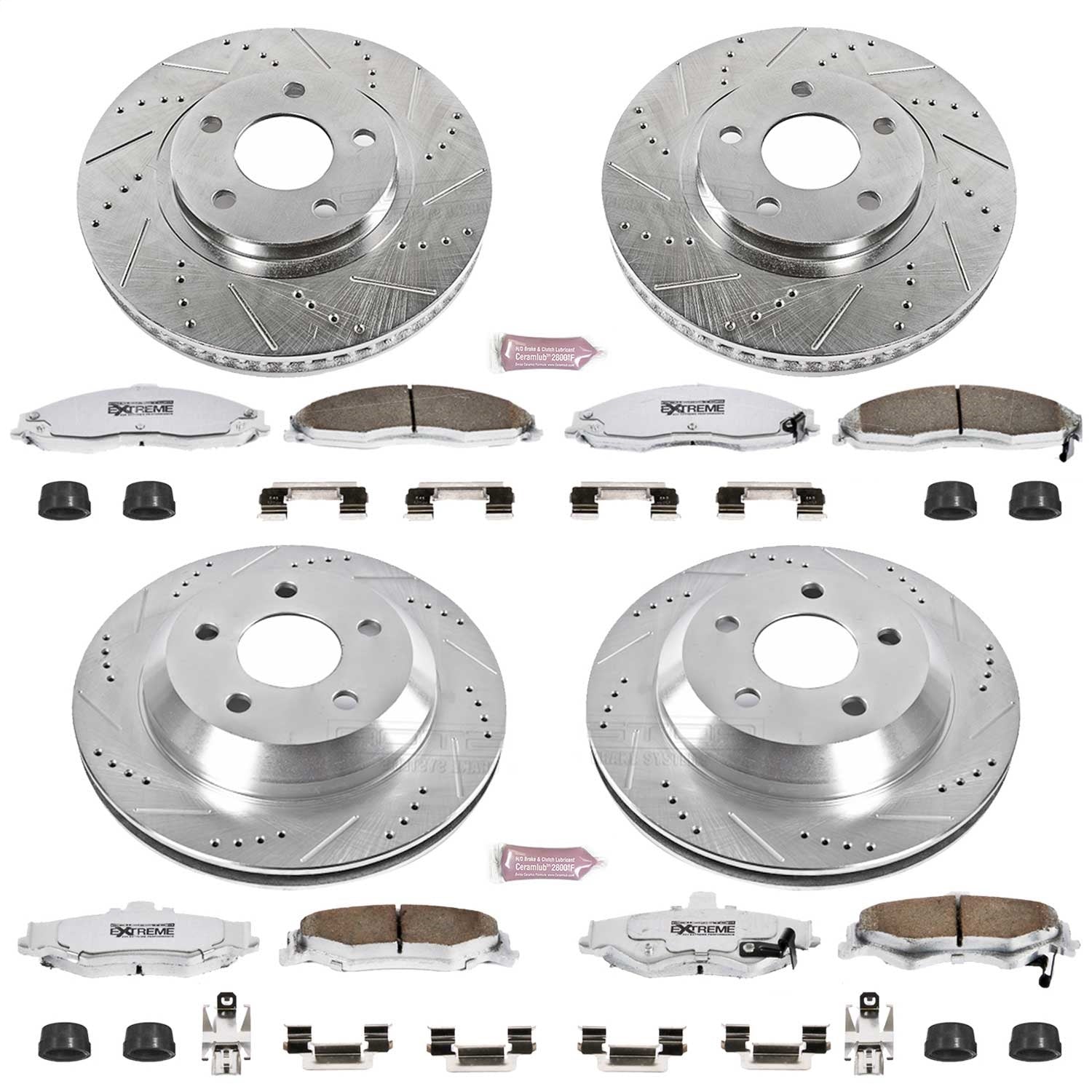 PowerStop Front & Rear Z26 Street Warrior Brake Kit | Chevrolet Camaro (98-02) (K1548-26)