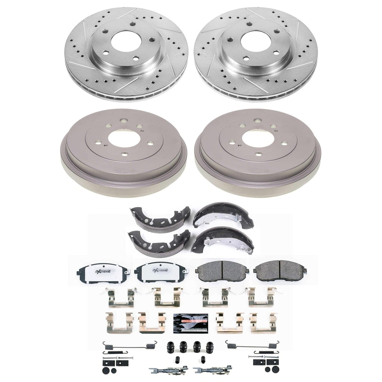 PowerStop Front and Rear Z26 Street Brake Kit | Nissan Sentra (13-19) (K15493DK-26)