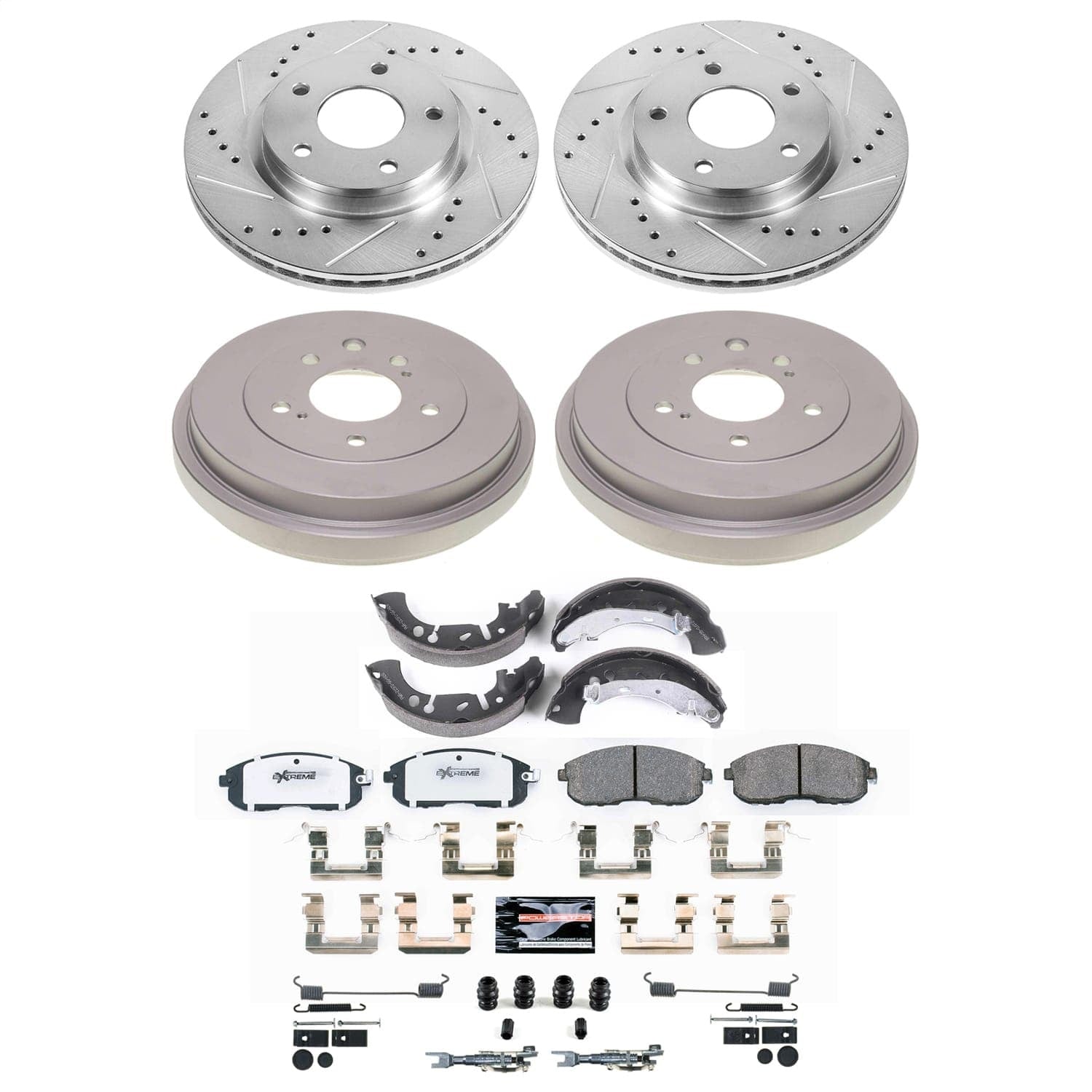 PowerStop Front and Rear Z26 Street Brake Kit | Nissan Sentra (13-19) (K15493DK-26)