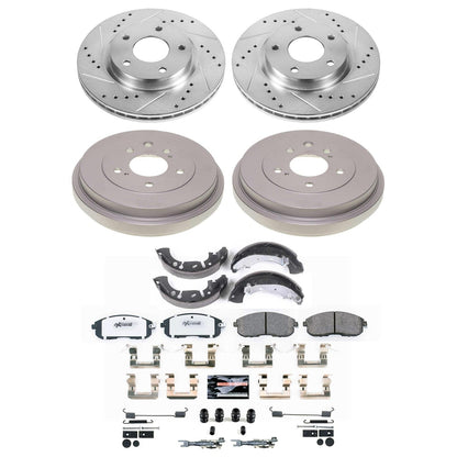 PowerStop Front and Rear Z26 Street Brake Kit | Nissan Sentra (13-19) (K15493DK-26)
