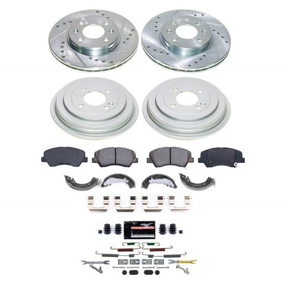 PowerStop Front and Rear Z23 Evolution Brake Kit | Hyundai Accent (13-17) (K15494DK)