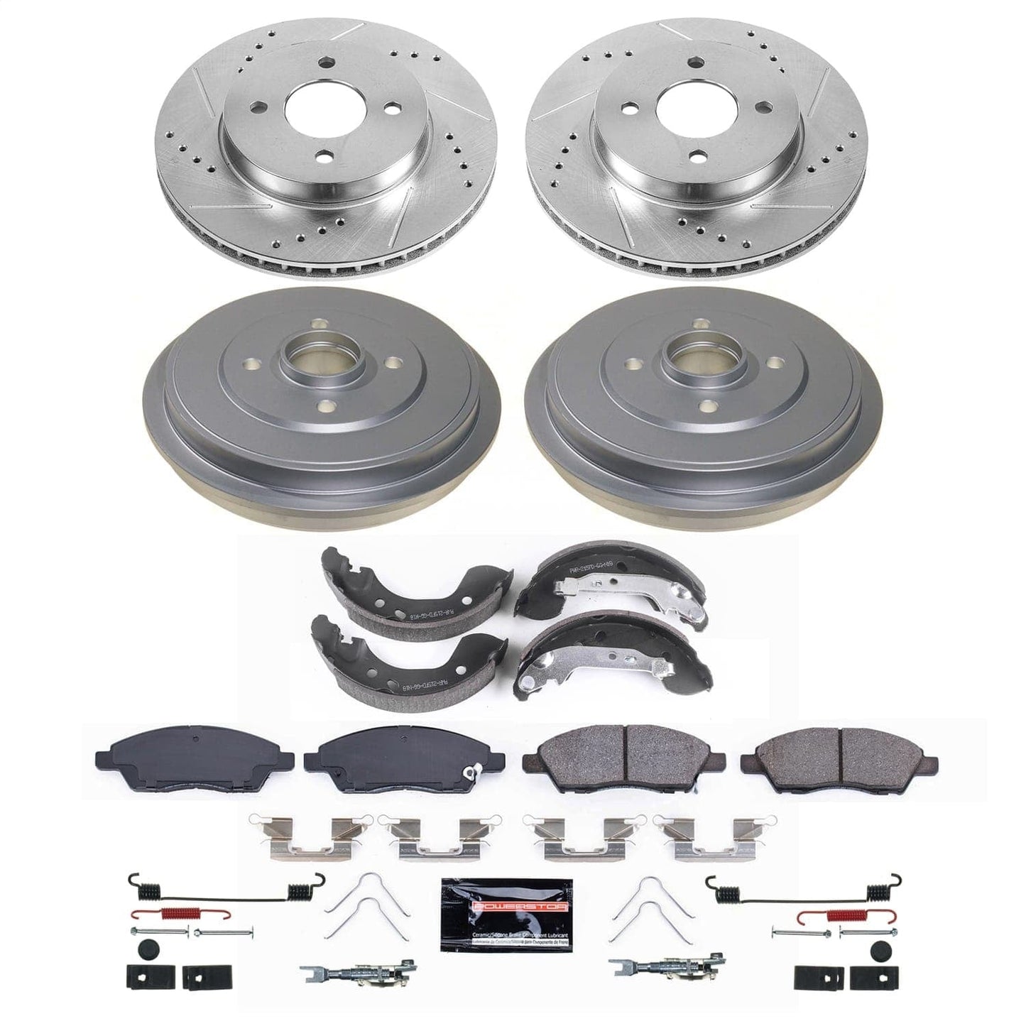 PowerStop Front and Rear Z23 Evolution Brake Kit | Nissan Versa (12-19) (K15495DK)