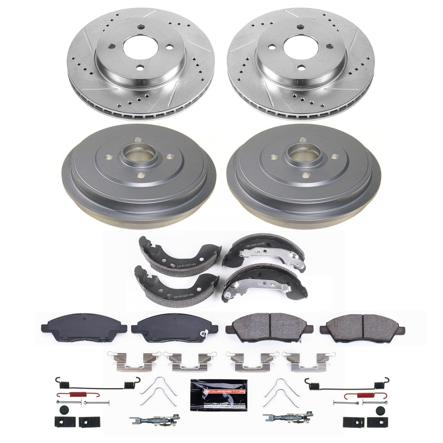 PowerStop Front and Rear Z23 Evolution Brake Kit | Nissan Versa (12-19) (K15495DK)