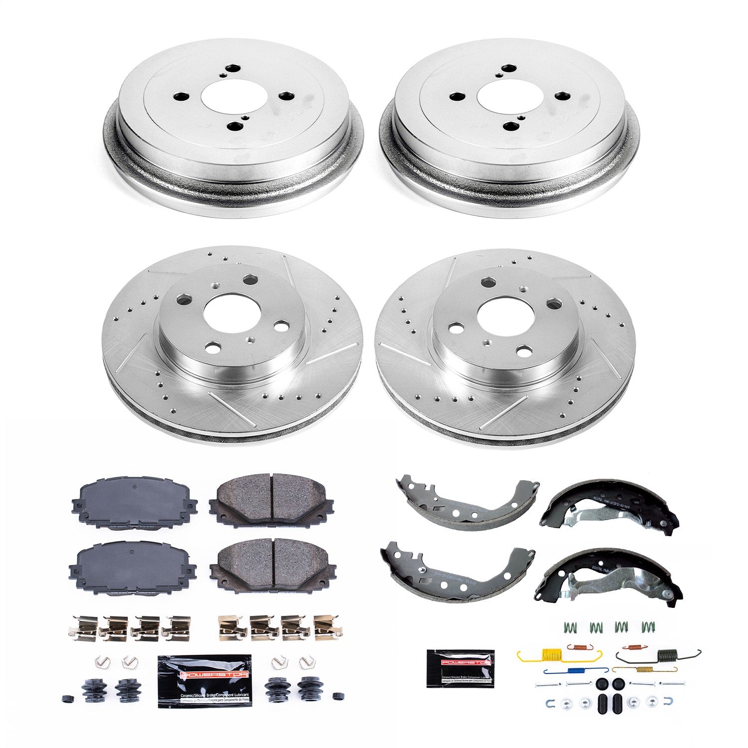 PowerStop Front & Rear Z23 Evolution Brake Kit | Toyota Yaris (16-18) (K15497DK)