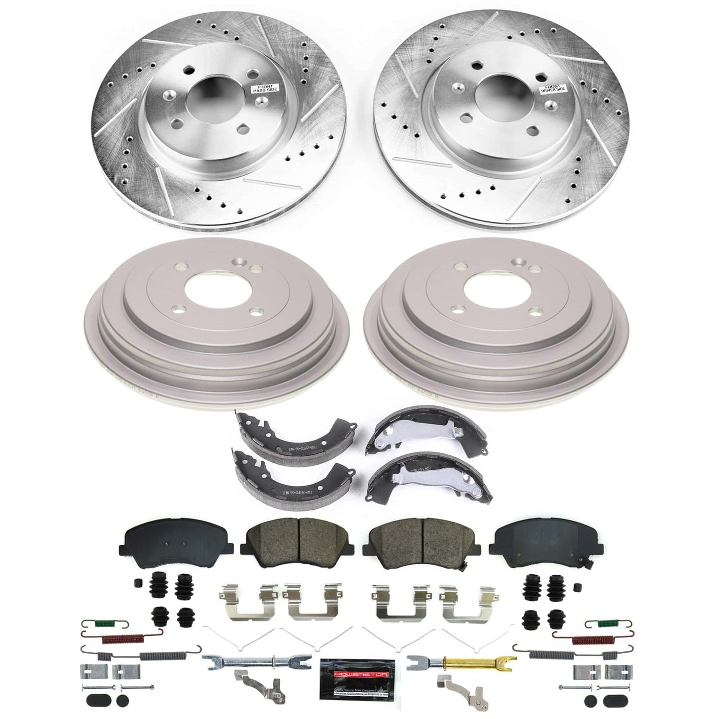 PowerStop Front and Rear Z36 Truck & Tow Brake Kit | Hyundai Elantra (17-20) (K15499DK-36)