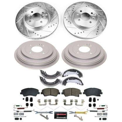 PowerStop Front and Rear Z36 Truck & Tow Brake Kit | Hyundai Elantra (17-20) (K15499DK-36)