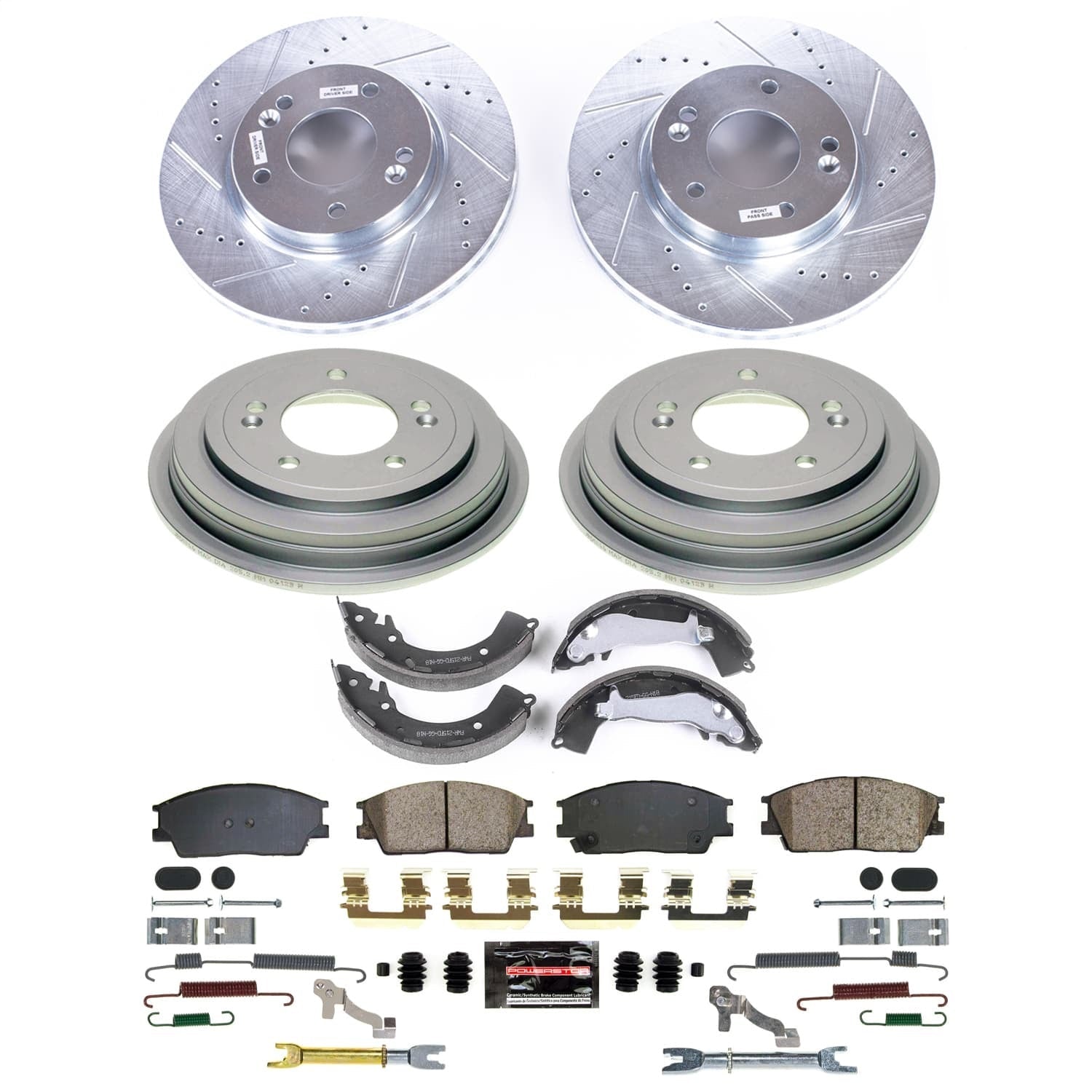 PowerStop Front and Rear Z23 Evolution Brake Kit | Hyundai Venue (20-22) (K15500DK)