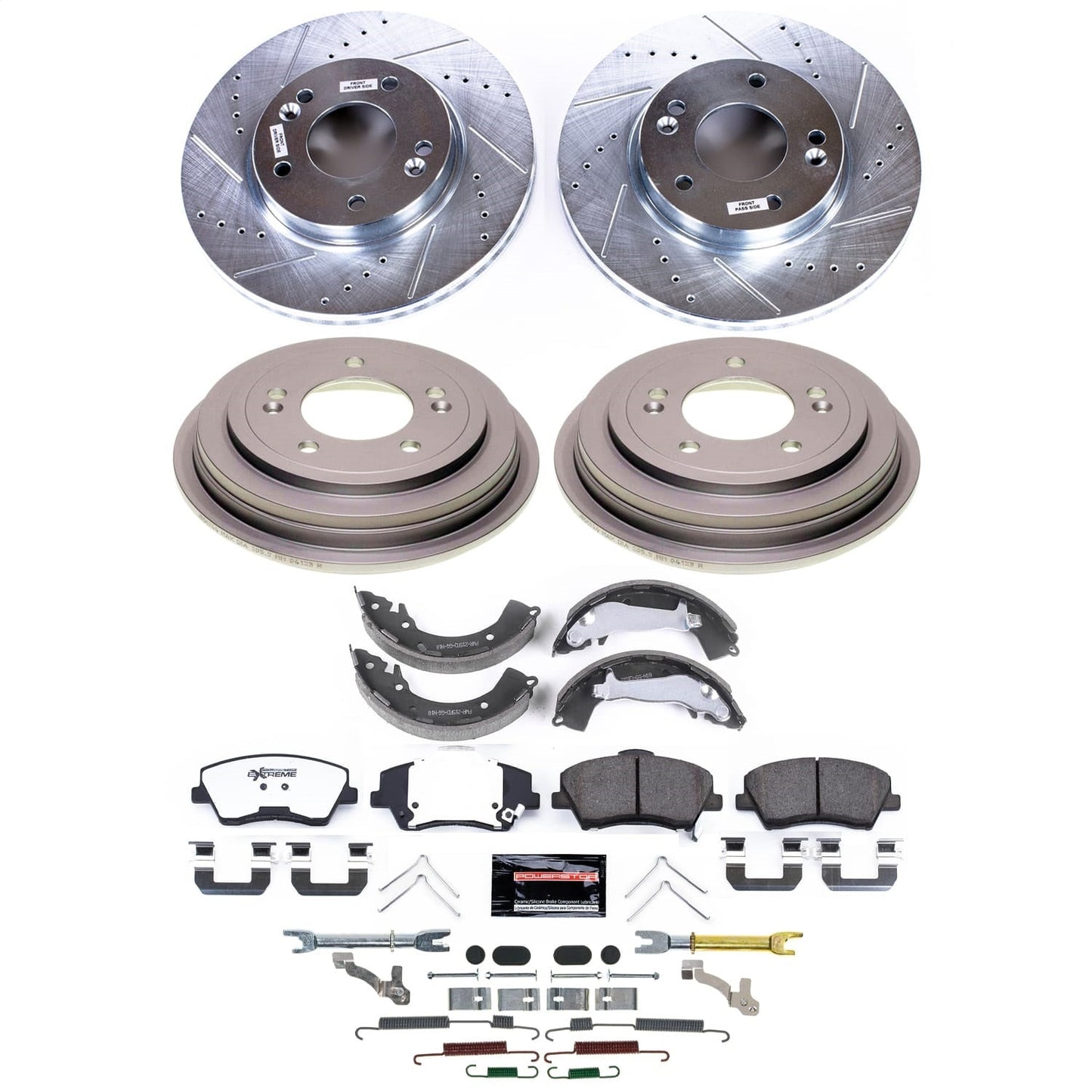 PowerStop Front and Rear Z23 Evolution Brake Kit | Hyundai Accent (18-22) (K15502DK)