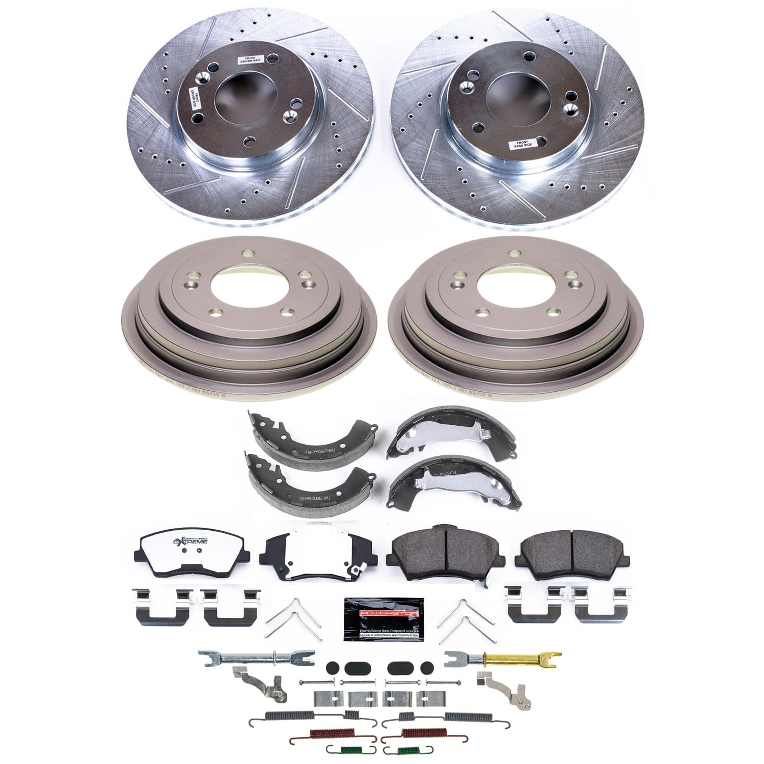PowerStop Front and Rear Z23 Evolution Brake Kit | Hyundai Accent (18-22) (K15502DK)