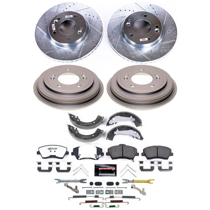 PowerStop Front and Rear Z23 Evolution Brake Kit | Hyundai Accent (18-22) (K15502DK)