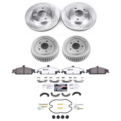 PowerStop Front and Rear Z26 Street Brake Kit | Pontiac Grand Am (00-05) (K15505DK-26)
