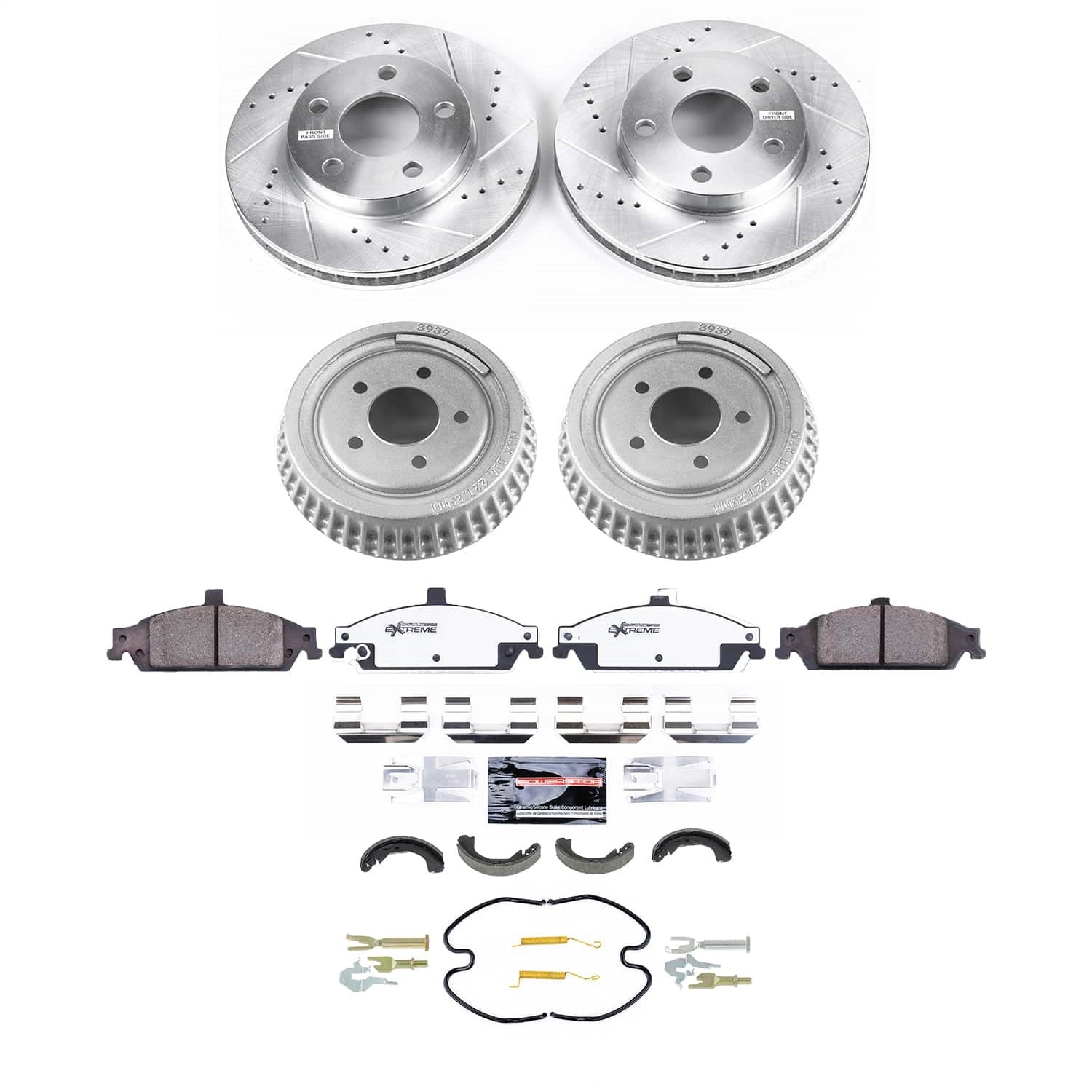 PowerStop Front and Rear Z23 Evolution Brake Kit | Pontiac Grand Am (00-05) (K15505DK)