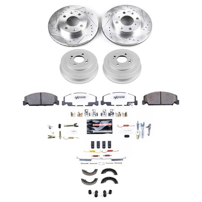 PowerStop Front and Rear Z26 Street Brake Kit | Honda Civic (K15508DK-26)