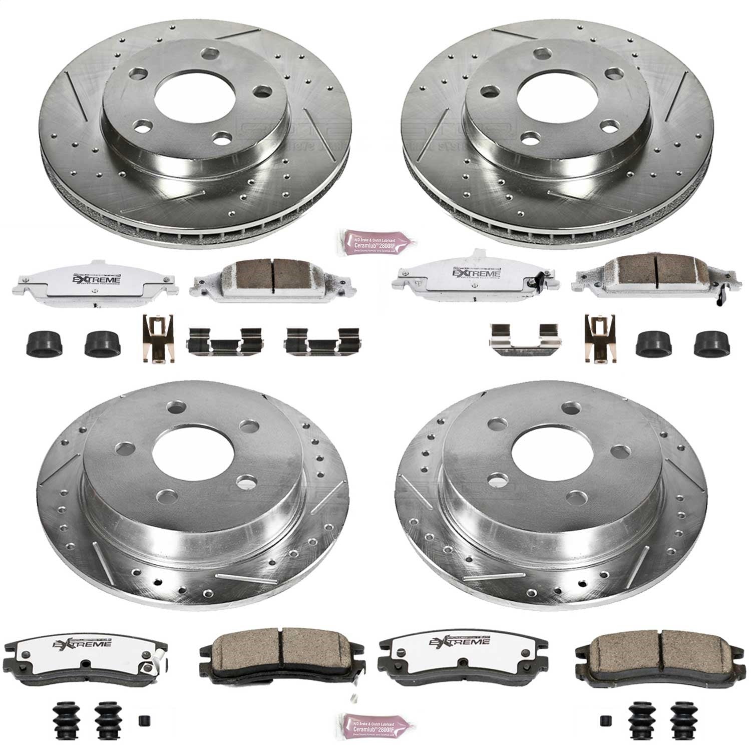 PowerStop Front & Rear Z26 Street Warrior Brake Kit | Oldsmobile Alero (99-04) (K1552-26)