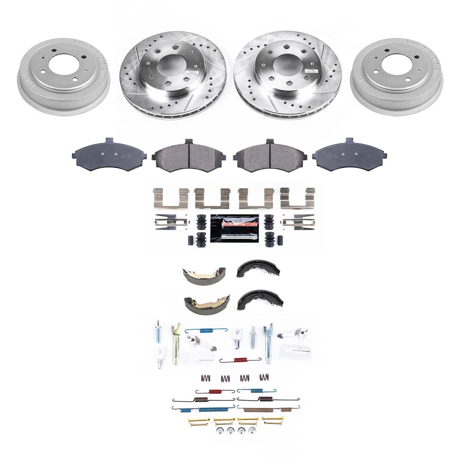 PowerStop Front and Rear Z23 Evolution Brake Kit | Hyundai Elantra 2002 (K15528DK)