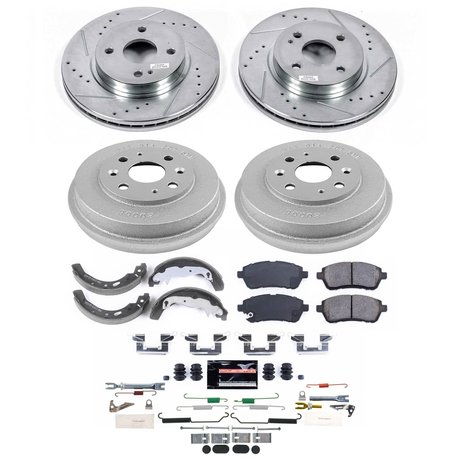 PowerStop Front and Rear Z23 Evolution Brake Kit | Mazda 2 (11-14) (K15529DK)
