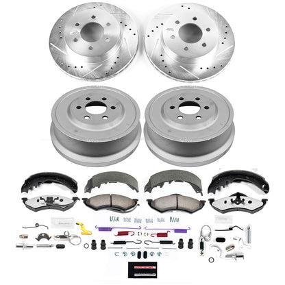 PowerStop Front and Rear Z36 Truck & Tow Brake Kit | Dodge Durango (98-99) (K15540DK-36)