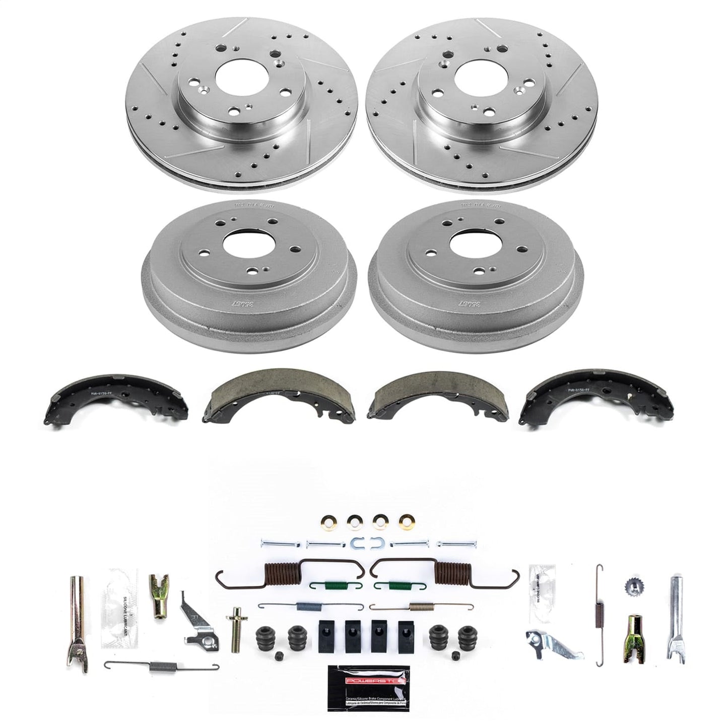 PowerStop Front and Rear Z26 Street Brake Kit | Honda Fit (13-14) (K15541DK-26)