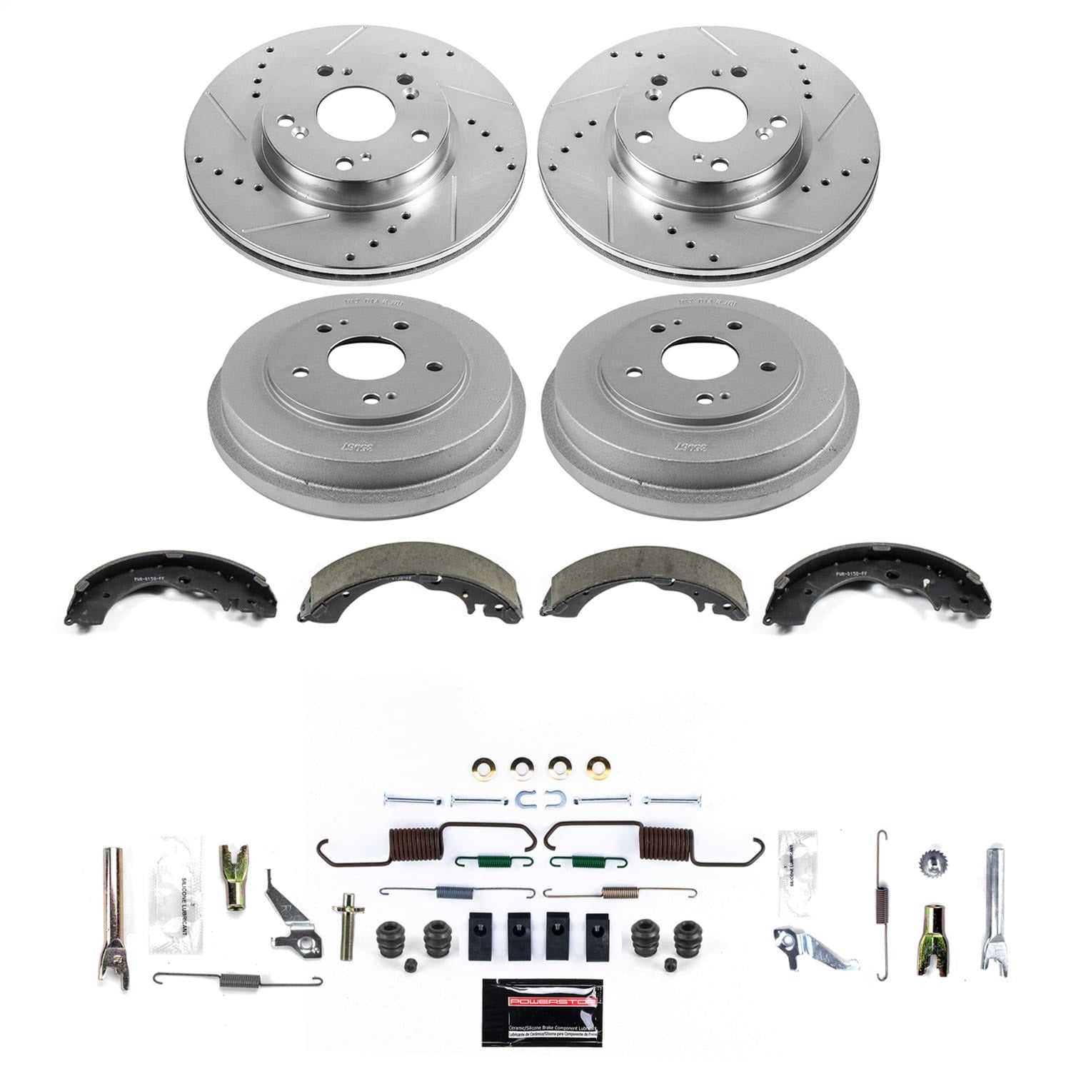 PowerStop Front and Rear Z26 Street Brake Kit | Honda Fit (13-14) (K15541DK-26)