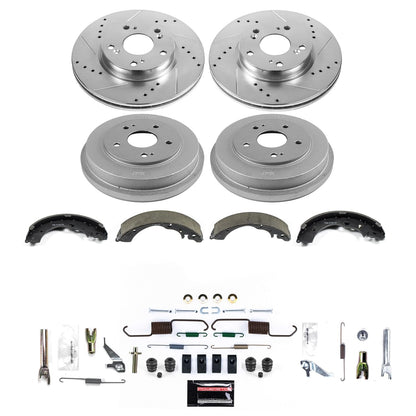 PowerStop Front and Rear Z26 Street Brake Kit | Honda Fit (13-14) (K15541DK-26)