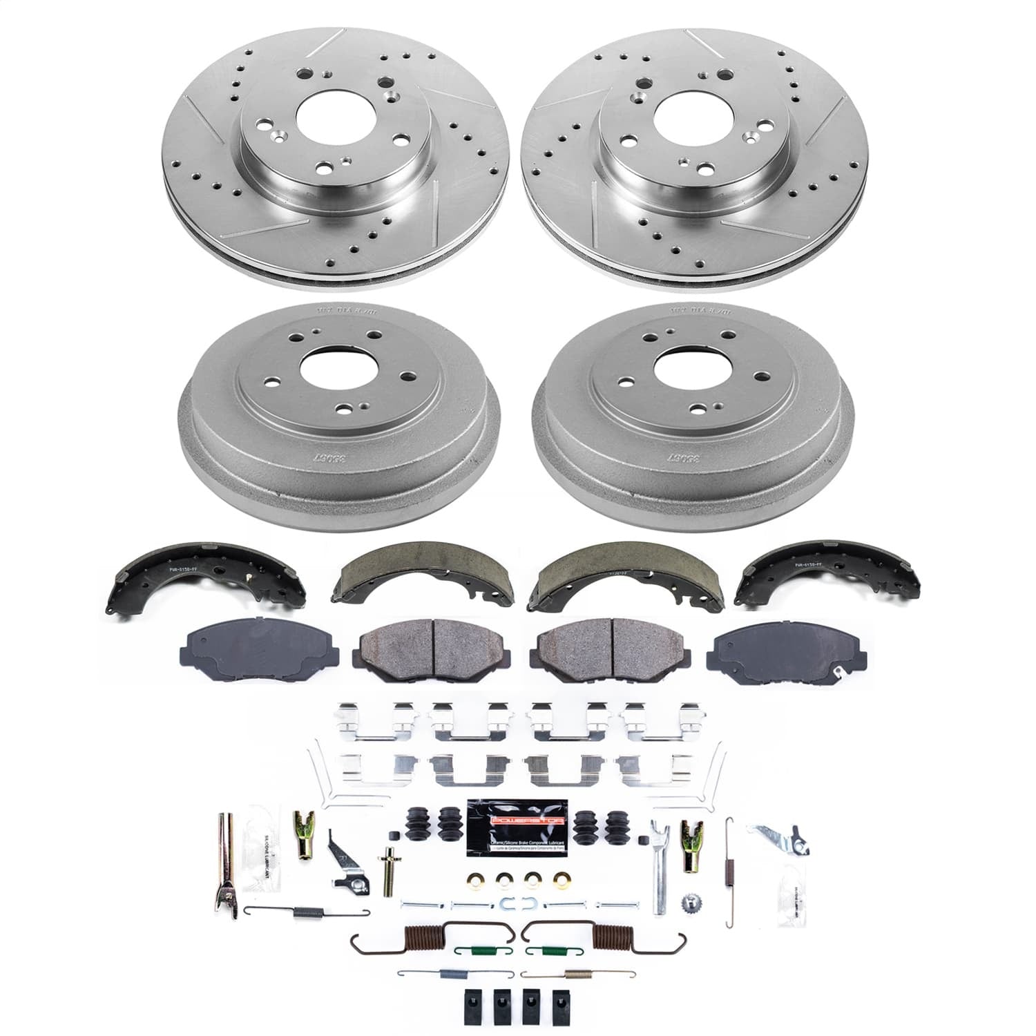 PowerStop Front and Rear Z23 Evolution Brake Kit | Honda Fit (13-14) (K15541DK)