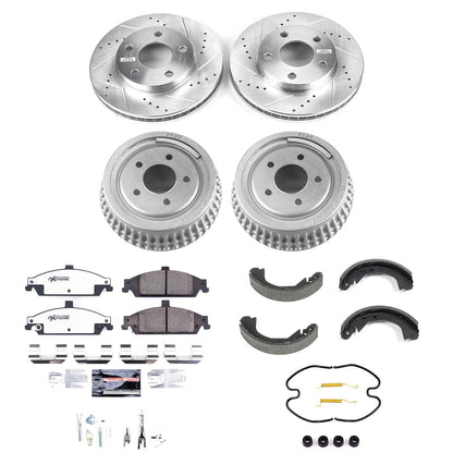 PowerStop Front and Rear Z26 Street Brake Kit | Chevrolet Classic (04-05) (K15542DK-26)