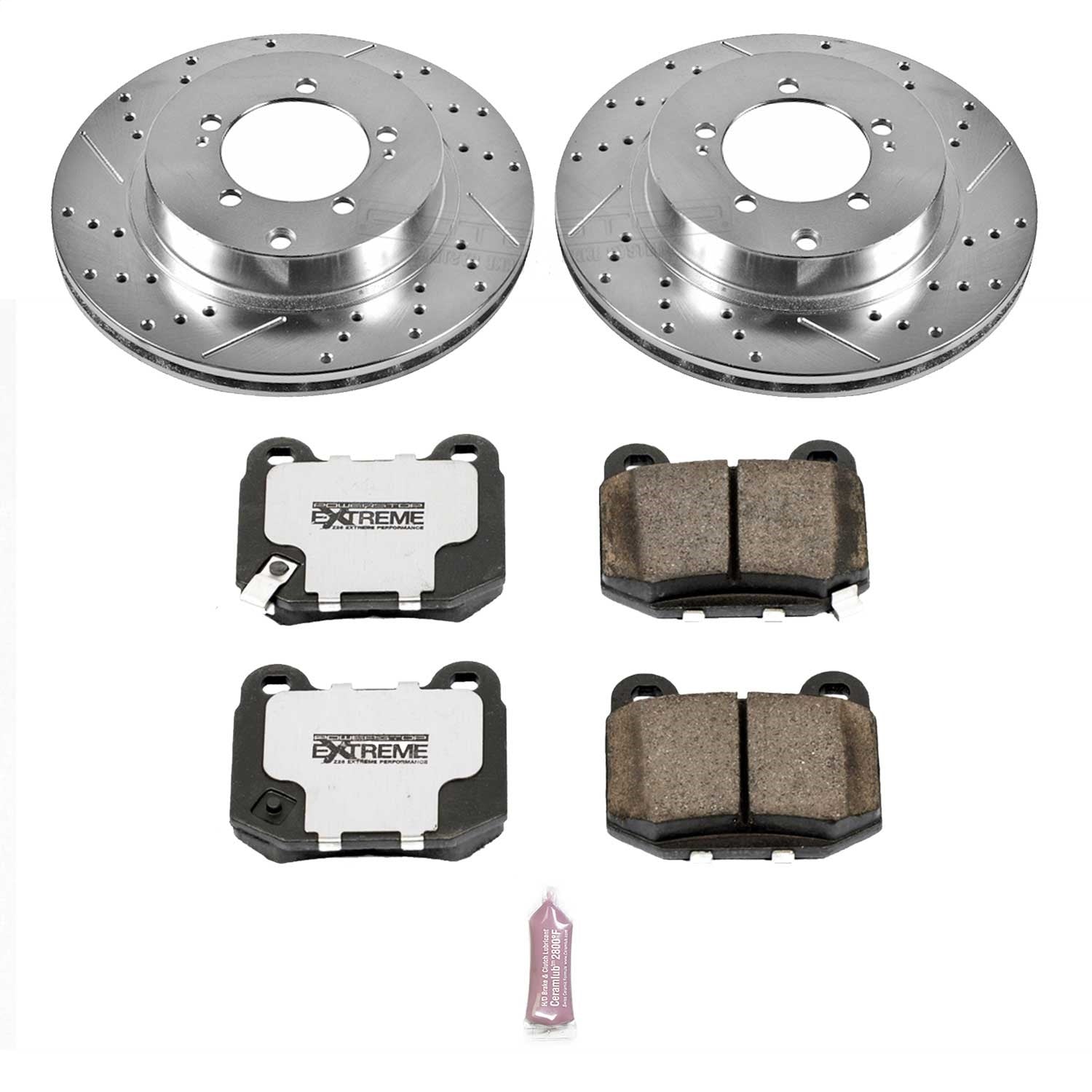 PowerStop Rear Z26 Street Warrior Brake Kit | Mitsubishi Lancer (03-06) (K156-26)