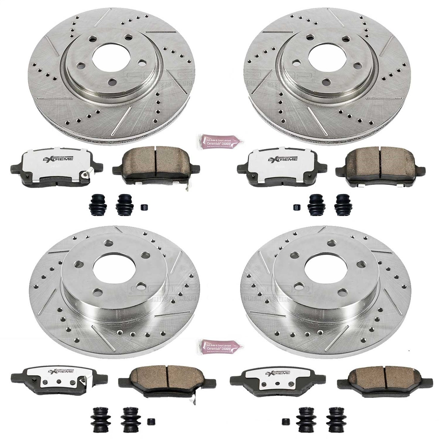 PowerStop Front & Rear Z26 Street Warrior Brake Kit | Chevrolet Cobalt (05-06) (K1612-26)