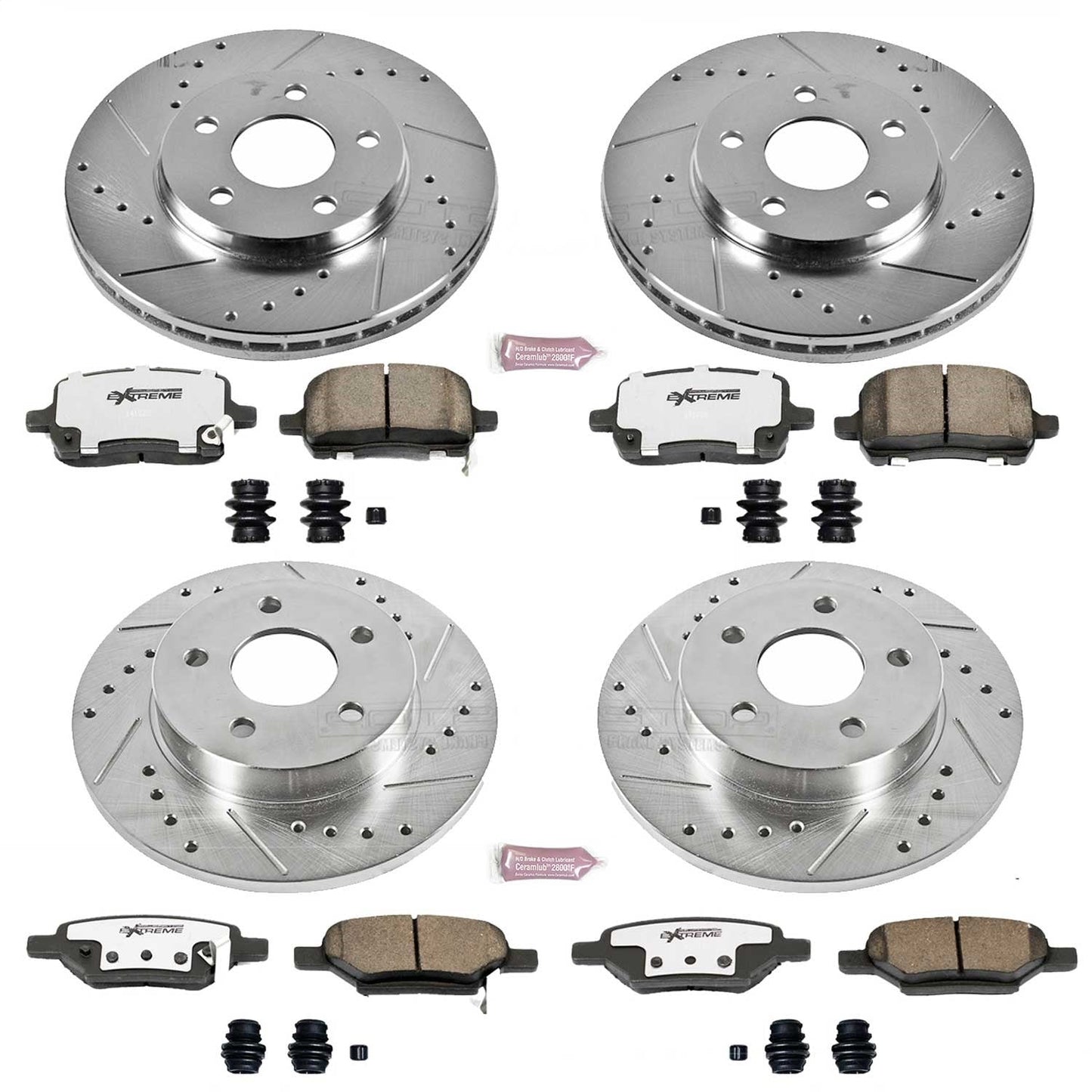 PowerStop Front & Rear Z26 Street Warrior Brake Kit | Chevrolet Malibu (04-08) (K1618-26)