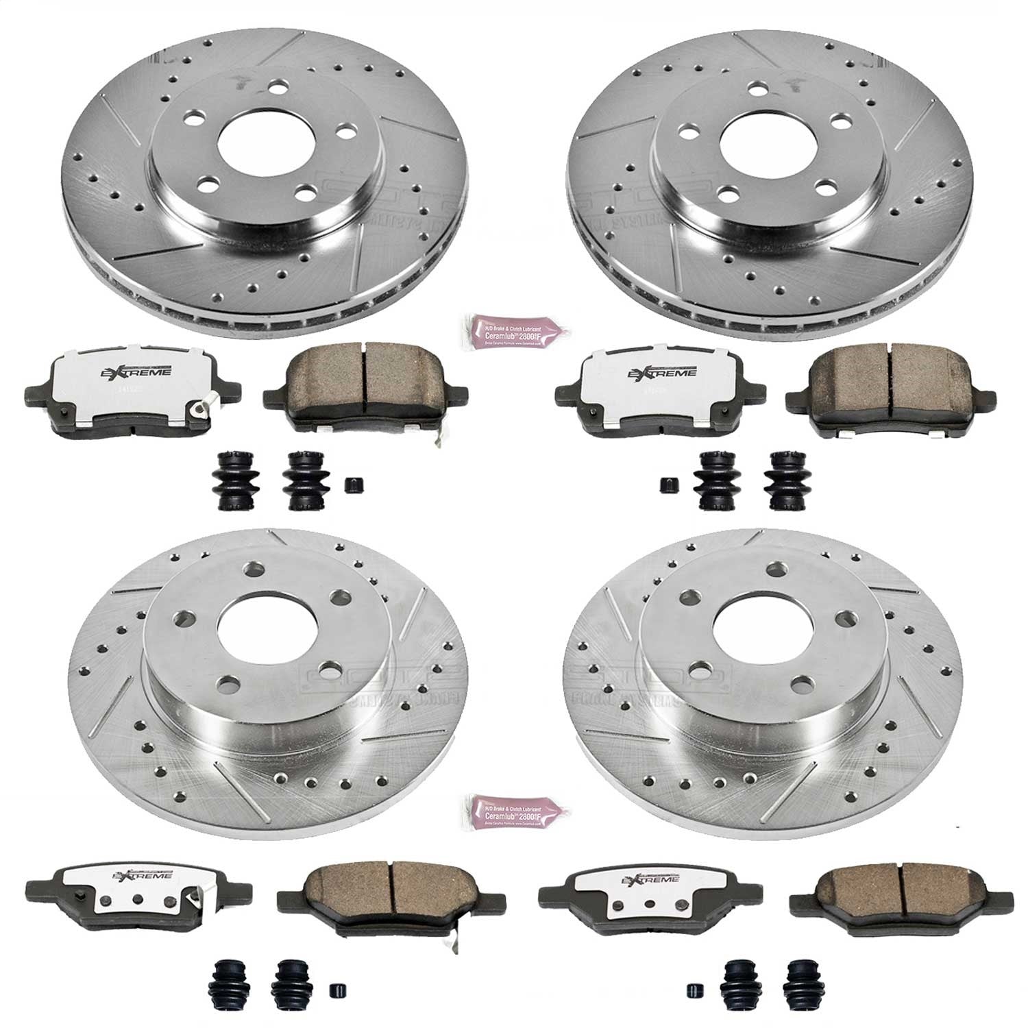 PowerStop Front & Rear Z26 Street Warrior Brake Kit | Chevrolet Malibu (04-08) (K1618-26)