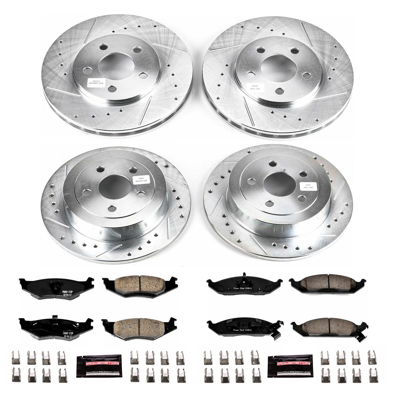 PowerStop Front & Rear Z23 Evolution Sport Brake Kit | Plymouth Breeze (96-00) (K1677)