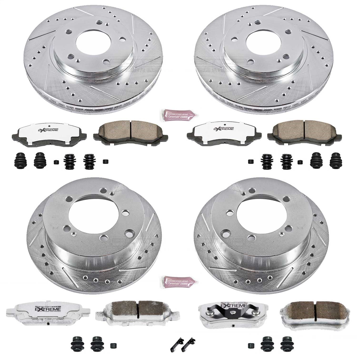 PowerStop Front & Rear Z26 Street Warrior Brake Kit | Mitsubishi Lancer (04-06) (K1682-26)