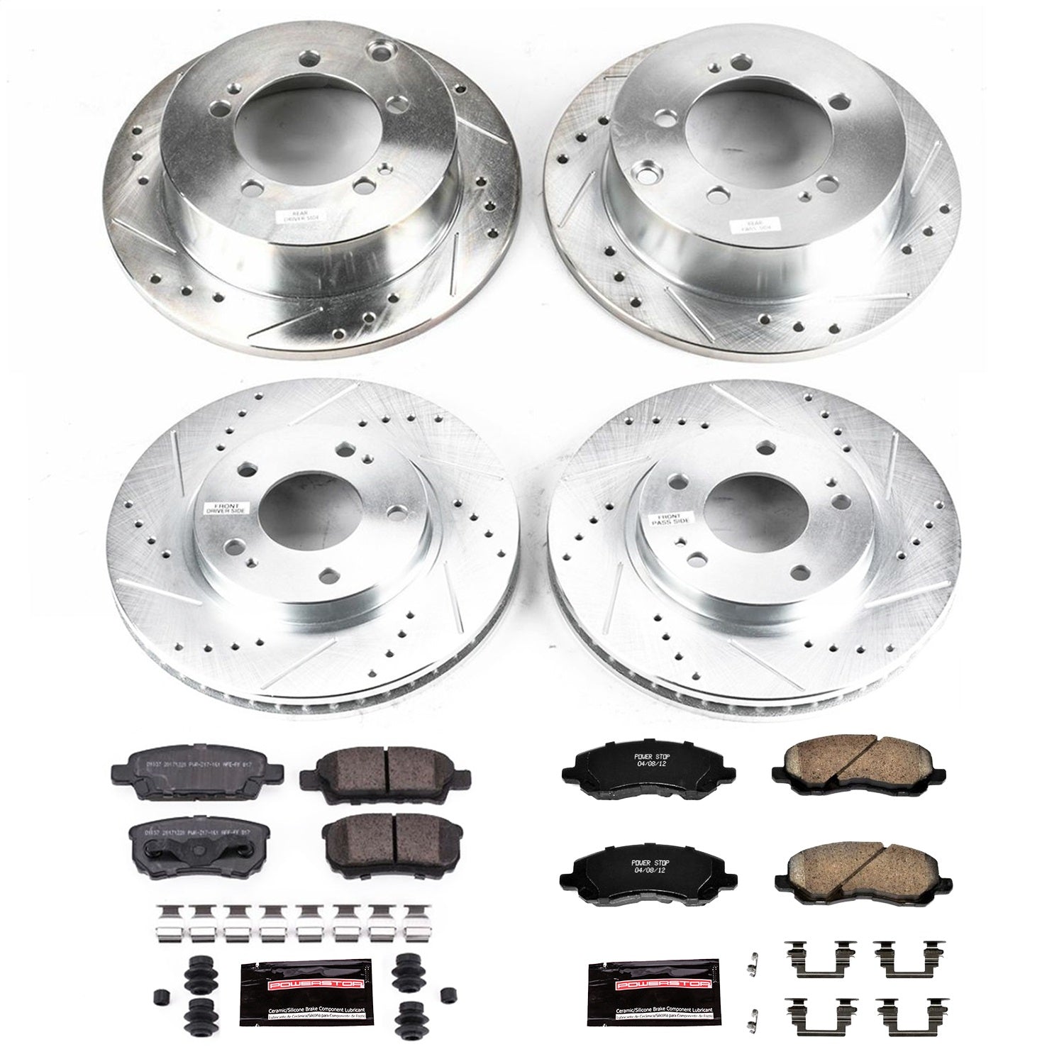 PowerStop Front & Rear Z23 Evolution Sport Brake Kit | Mitsubishi Lancer (04-06) (K1682)