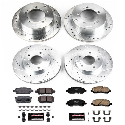 PowerStop Front & Rear Z23 Evolution Sport Brake Kit | Mitsubishi Lancer (04-06) (K1682)