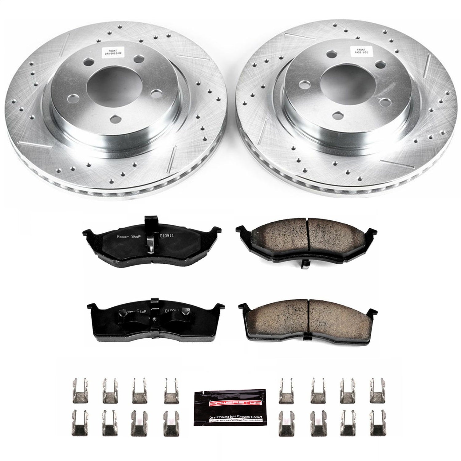 PowerStop Front Z23 Evolution Sport Brake Kit | Chrysler 300M (99-04) (K1692)
