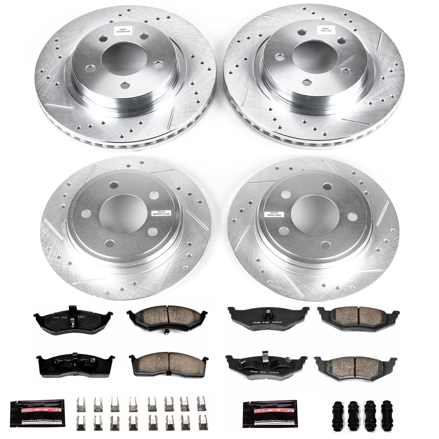 PowerStop Front & Rear Z23 Evolution Sport Brake Kit | Chrysler 300M (99-04) (K1693)