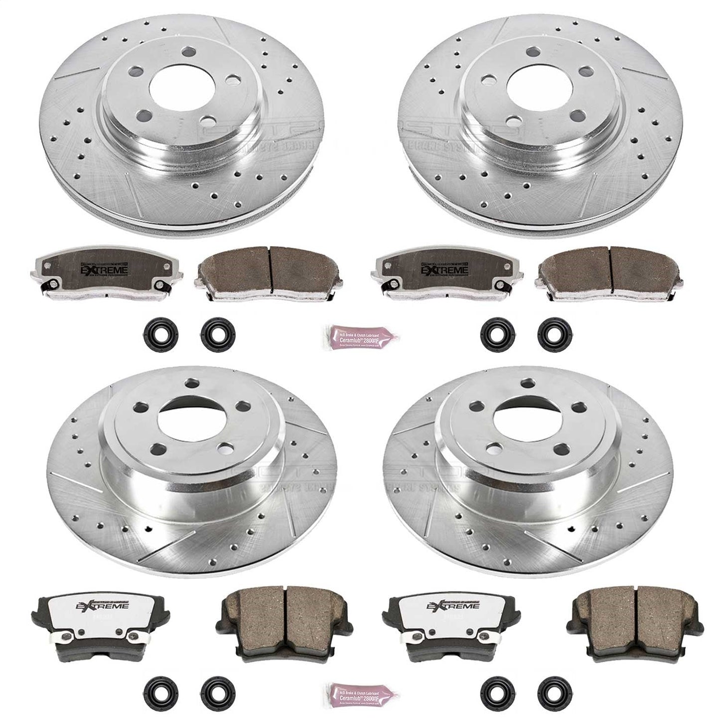 PowerStop Front & Rear Z26 Street Warrior Brake Kit | Chrysler 300 (05-19) (K1715-26)