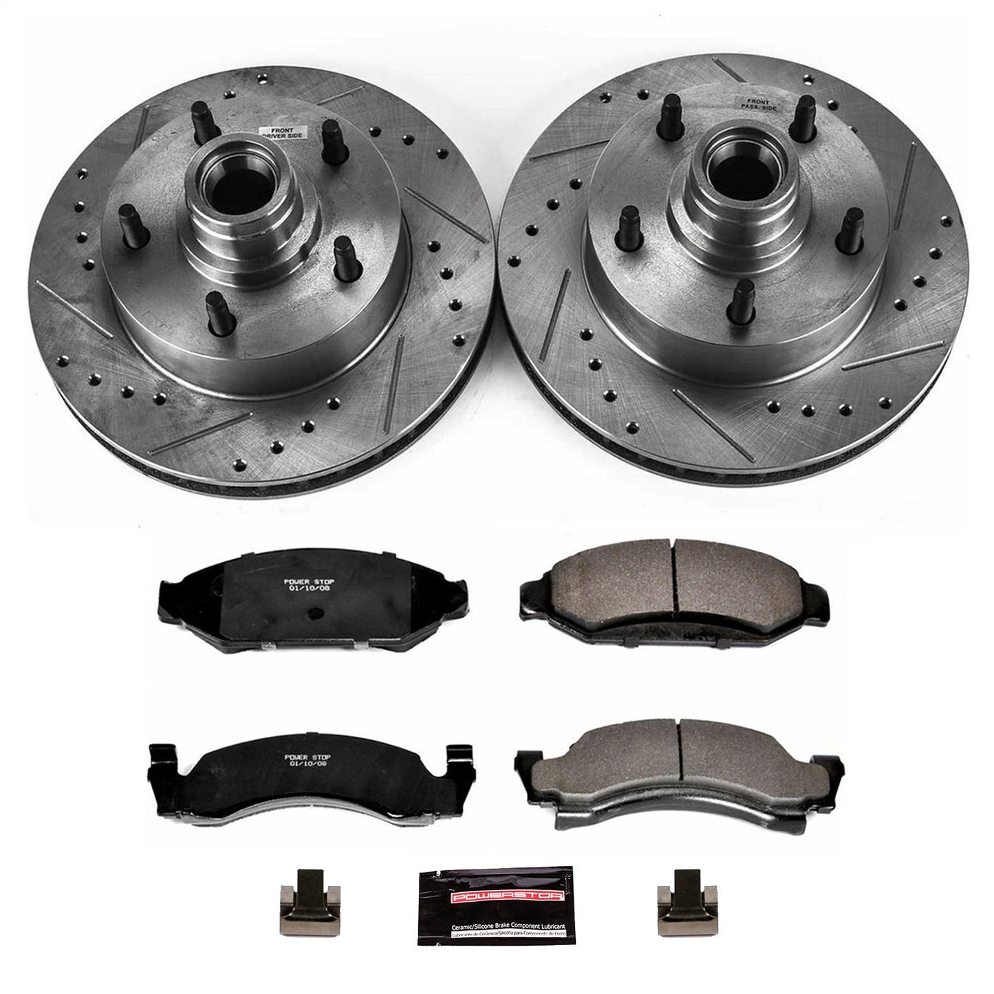 PowerStop Front Z23 Evolution Sport Brake Kit | Ford E-150 (87-93) (K1766)