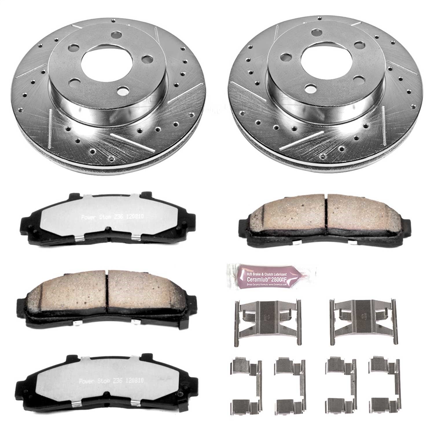 PowerStop Front Z36 Truck & Tow Brake Kit | Ford Explorer (95-01) (K1860-36)