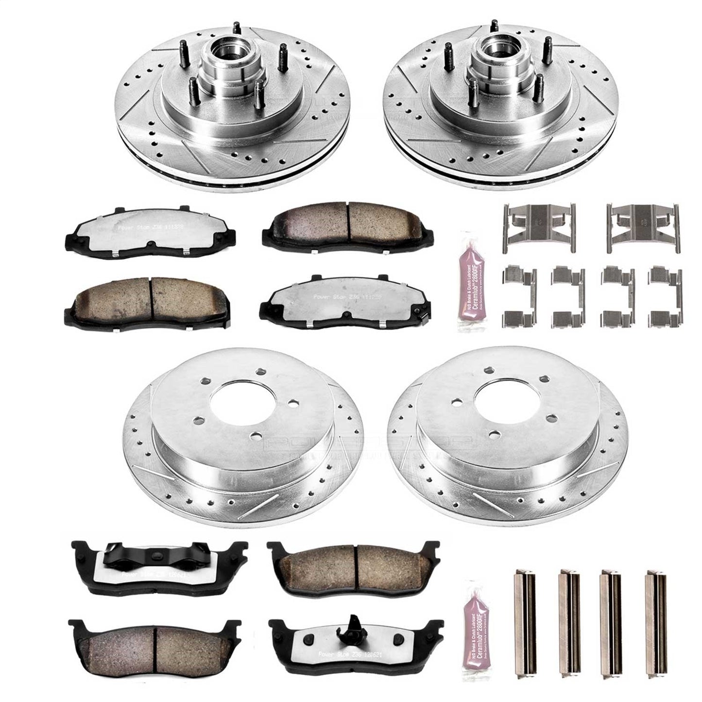 PowerStop Front & Rear Z36 Truck & Tow Brake Kit | Ford F-150 (99-00) (K1864-36)